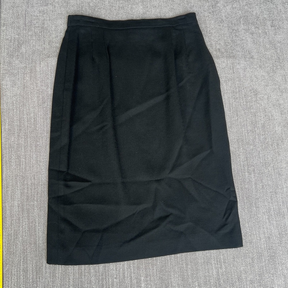 Vintage Womens Pencil Skirt S Black Professional Workwear Office Career Retro